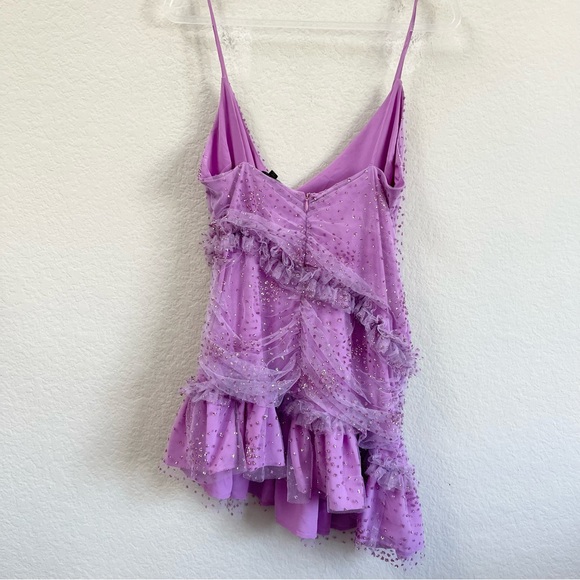 NBD Revolve Glitter Mini Dress Amethyst Size Medium - Picture 3 of 5